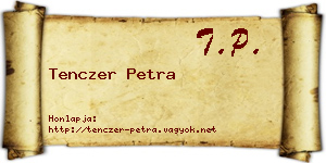 Tenczer Petra névjegykártya